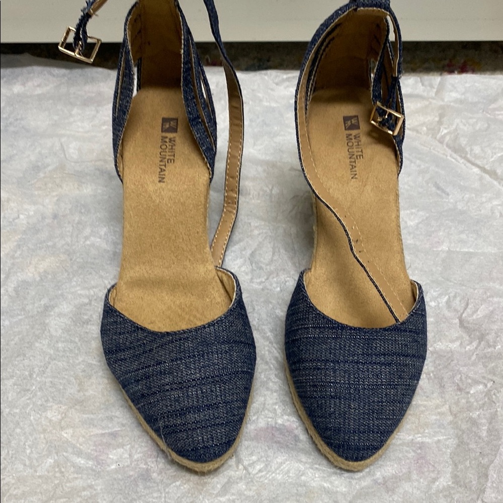 Women's Blue Ankle Strap Shoes
